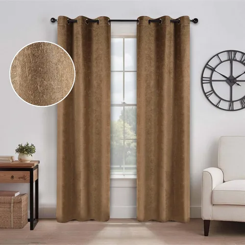 Miniatura 15 de BLUENILEMILLS Paneles de cortinas opacas para oscurecer la habitación con bolsillo para barra, cortinas perfectas para ventanas de cocina, Beige