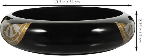 Plato redondo de sushi de 13.38 x 2.75 pulgadas, estilo japonés, bandeja para servir sashimi, plato decorativo de sushi para el hogar, comedor y