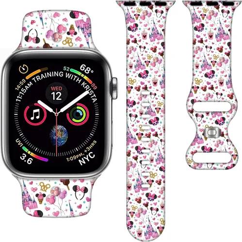 Miniatura 8 de Correa de Dibujos Animados Compatible con Apple Watch 38mm/40mm/41mm/42mm/44mm/45mm/46mm, Correas Lindas de Reemplazo para Apple Watch Series 10 9 8