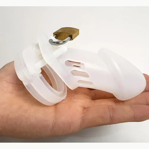 Miniatura 5 de Jaula de silicona para pene, dispositivo de castidad para ejercicio de pene masculino (rosa, A122)