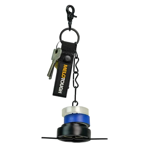 Miniatura 8 de MELOTOUGH Tanga de cinta para cinturón de herramientas, cintura electricistas, cadena con llavero y gancho a presión de gatillo, 1 paquete