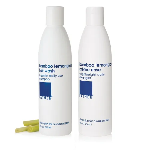 Miniatura 6 de LATHER Bamboo Lemongrass Champú y acondicionador – Suave champú hidratante diario y acondicionador desenredante para todo tipo de cabello – Ligero