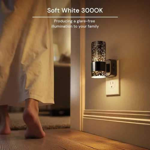 Miniatura 4 de L LOHAS LED Night Lights Plug into Wall, Acrylic Bubble Night Light,Dimmable Nightlight with 0-100 LM, 3000K Plug in Night Light with Dusk to Dawn