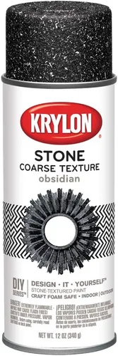 Miniatura 9 de Krylon K18201 Pintura en aerosol de acabado de textura de piedra gruesa, granito negro, 12 onzas