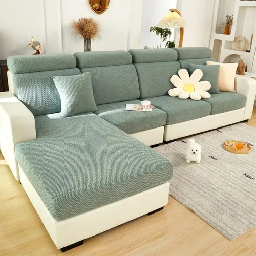 Miniatura 12 de MIFXIN Funda mágica para sofá, funda elástica universal para cojín seccional en forma de L, protector de muebles para diván