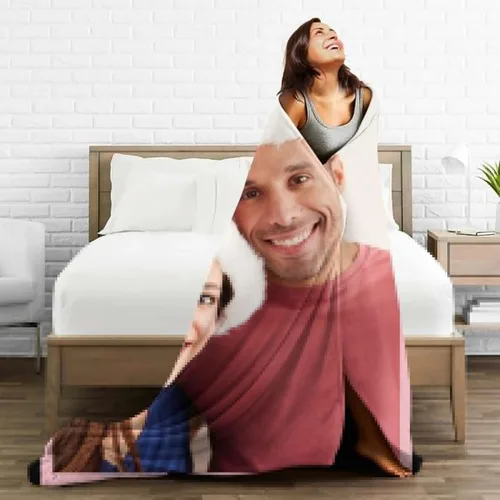 Miniatura 4 de Manta personalizada con fotos, texto, fotos personalizadas, mantas para adultos y niños, cumpleaños familiar, 1 foto, 50 x 40 pulgadas