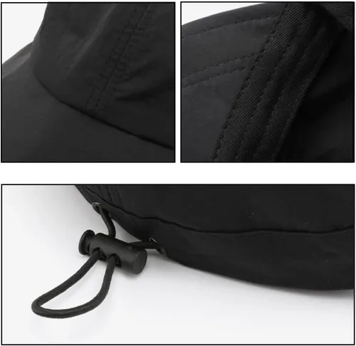Miniatura 6 de huablo UPF 50+ Womens Sun Hat Wide Brim Sun Hat UV Protection Hiking Fishing Hat Adjustable Head Circumference for Easy Carry Negro