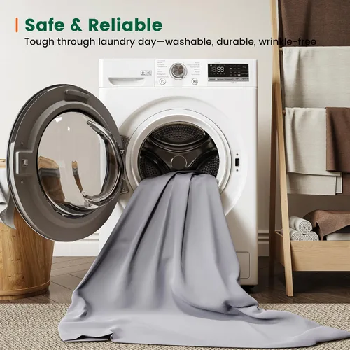 Miniatura 8 de LARMACE Grounding Sheets - Sábanas tamaño King, 12% fibra de plata pura y 88% algodón orgánico, sábanas de tierra – Sábanas con infusión de plata