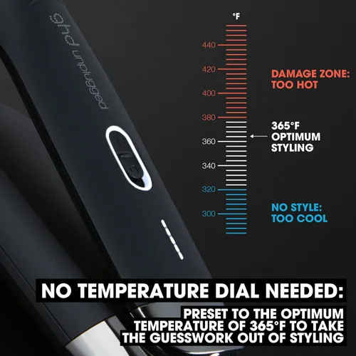 Miniatura 2 de ghd Estilizador desenchufado: plancha plana inalámbrica de 1 pulgada Negro