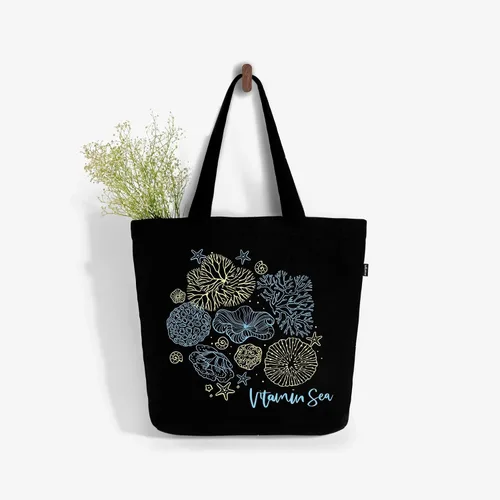 Miniatura 150 de Ecoright Bolsa de lona estética para mujer, bolsa grande con cremallera y bolsillo, bolsa de mano para mujer, para yoga, trabajo, playa