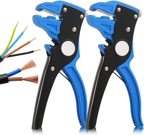 Miniatura 12 de Nuevo pelacables 2024, pelacables autoajustables, pelacables multifuncional crimpeador cortador de cables alicates 2 en 1 pelacables automático