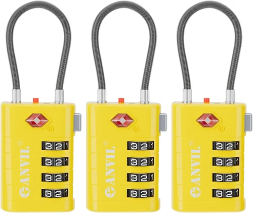 Miniatura 14 de ANVIL Candados de equipaje TSA de 4 esferas con alerta de búsqueda: núcleo TSA008 mejorado para máxima seguridad, ideal para equipaje, maleta