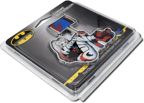 Miniatura 5 de Elektroplate Emblema de automóvil de metal cromado Harley Quinn con licencia oficial de DC Comics para automóviles, camiones y todos los Cromo