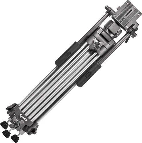 Miniatura 3 de Ravelli Trípode profesional para cámara de video AVTP de 75 mm con cabezal de arrastre de fluido
