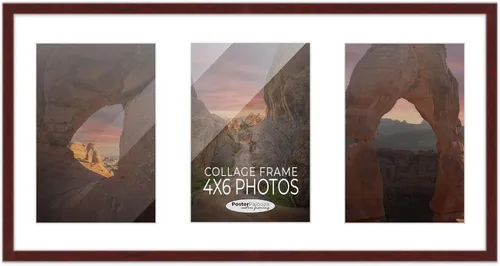 Miniatura 173 de Marcos de fotos modernos para decoración de pared, marco de collage de fotos de 8 x 10 pulgadas, acabado negro con paspartú negro para dos fotos