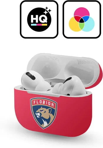 Miniatura 2 de Head Case Designs Calcomanía de vinilo con licencia oficial de la NHL Half Distressed Florida Panthers compatible con Apple AirPods Pro