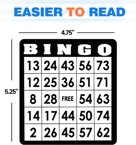 Miniatura 2 de GSE Games & Sports Expert Paquete de 18 tarjetas de juego de bingo con números de fácil lectura, hojas de bingo de papel reutilizables para fiestas
