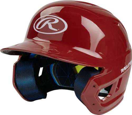 Miniatura 16 de Rawlings Casco de bateo de béisbol MACH Mate Tallas JR y SR Múltiples colores bermellón brillo