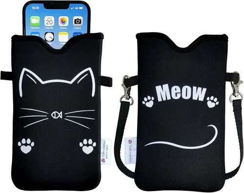 Miniatura 87 de Tainada Funda Estuche Bolsa de Neopreno para Teléfono para Hombres y Mujeres con Correa Cruzada/Cordón para el Cuello para iPhone 17/16/15 Pro Max