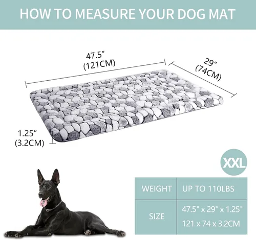 Miniatura 2 de VANKEAN Tapete de cama reversible para jaula de perro (cálido y fresco), tapete suave para dormir para mascotas, cama para perro para jaula