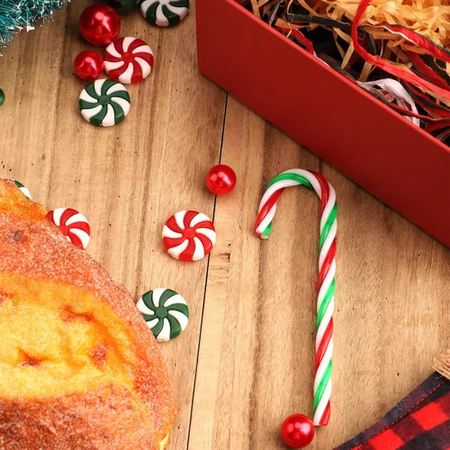 Miniatura 3 de 120 piezas de relleno de jarrón de Navidad, relleno de jarrón flotante, cuentas de relleno de jarrón de Navidad, bastón de caramelo, perlas