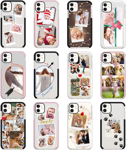 Miniatura 6 de Styletify Funda de teléfono con foto personalizada para iPhone 11, collages de múltiples imágenes, funda de impacto personalizada a prueba