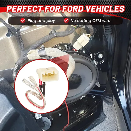 Miniatura 6 de RED WOLF Conector de arnés de cableado para altavoz de puerta de automóvil para Ford F150 Escape Focus Bronco Mustang Mazda 2 6 CX5 2011-2021