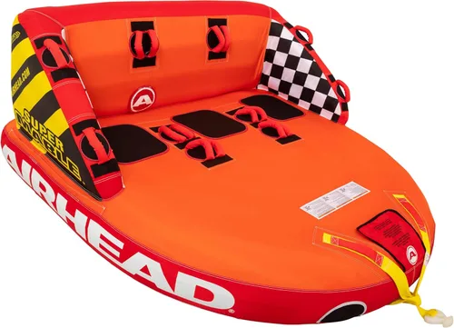 Miniatura 7 de Airhead Mable Towable Tube for Boating, 1-4 Rider Inflatable Boat Tube for Water Tubing, Heavy Duty Full Nylon Cover, EVA Foam Pads, Dual Tow Point