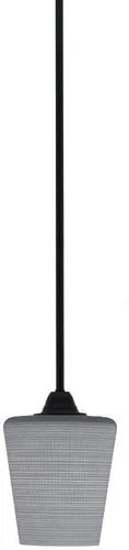 Miniatura 255 de Toltec Lighting Paramount - Mini colgante de 1 luz en acabado negro mate con cristal de arte perla de 7 pulgadas y estilo negro