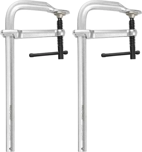 Miniatura 15 de MAXPOWER Abrazadera en F resistente de 12 pulgadas x 4-3/4 pulgadas de garganta (300 x 120mm de garganta), paquete de 4