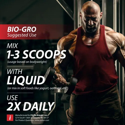 Miniatura 7 de iSatori BIO-GRO Amplificador de síntesis de proteínas, para recuperación muscular y crecimiento, suplemento de calostro y sin estimulantes mejorado