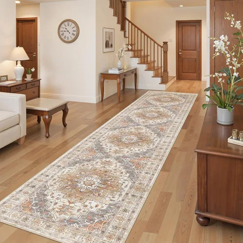 Miniatura 40 de befbee Alfombras de 6x9 pulgadas para sala de estar - Alfombras lavables a máquina resistentes a las manchas para dormitorio, alfombra de área