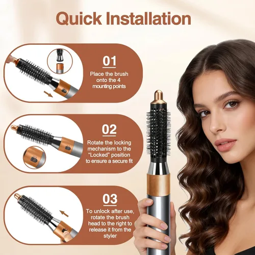 Miniatura 4 de Cepillo de volumen redondo pequeño para Dyson para Airwrap rizador accesorios Styler Curling herramienta de pelo