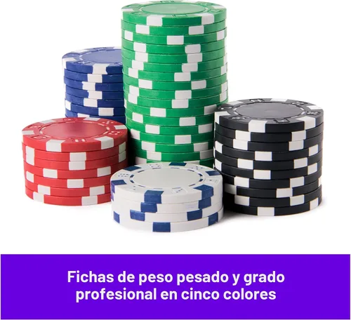 Miniatura 4 de Spin Master Games, Cardinal Classics, juego de fichas de póquer de 100 piezas, juego de mesa familiar clásico, juego de póquer para principiantes