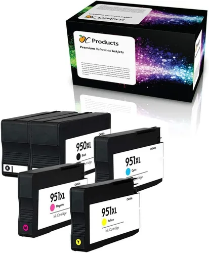 Cartucho de tinta rellenado de repuesto, 5 unidades para HP 950XL 951XL para Officejet Pro 8610 8600 276DW 8100 8615 8620 (2 negros, 1 cian, 1