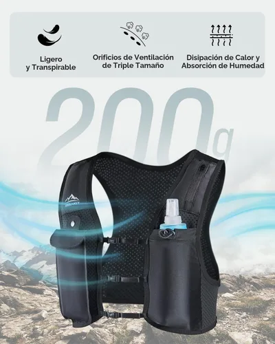 Miniatura 6 de Zelvot Chaleco para Correr para Mujeres y Hombres, Patente Original de EE. UU., Chaleco de Hidratación para Correr con Correas de Pecho Ajustables