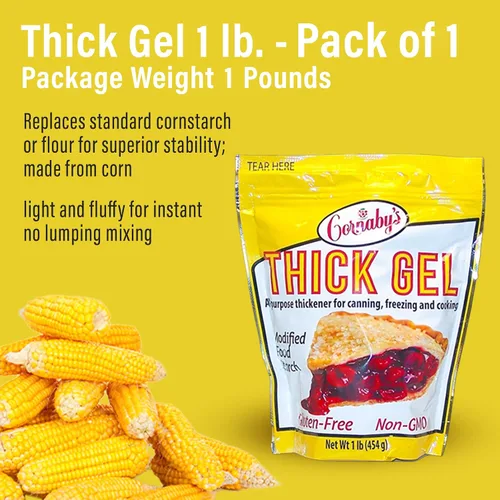 Miniatura 7 de Cornaby's Gel grueso de 1 libra (paquete de 1) Almidón de maíz ceroso premium, 2 veces más espesante Sin gluten, sin OMG, espesante de alimentos