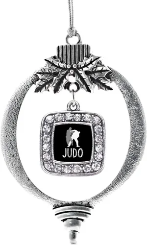 Miniatura 156 de Inspired Silver - Nana púrpura - Adorno de Navidad plateado - Adorno cuadrado para árbol de Navidad con circonita cúbica - Decoración colgante