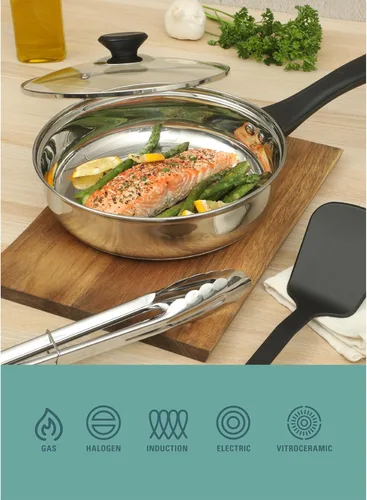 Miniatura 10 de Gibson Home Juego de Cocina de 74 Piezas en una Caja: Ollas y Sartenes, Vajilla de Platos y Cuencos, Bloque de Cuchillos y Cubertería, Cubiertos