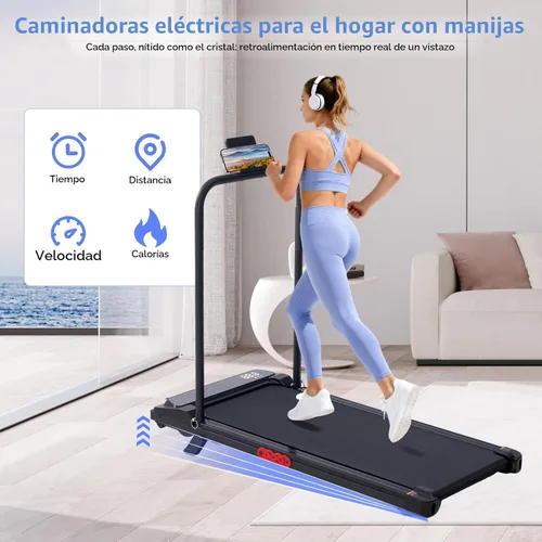 Miniatura 5 de KASSADIN Walking Pad with Handle Bar, 2026 Upgrade Portable Small Treadmill with Handles for Home Small, 3.0HP Under Desk Walking Pad Treadmill with