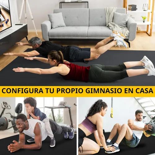 Miniatura 5 de CAMBIVO Alfombrillas de ejercicio grandes para entrenamiento en casa, 8 x 6 pies/7 x 5 pies/6 x 4 pies (0.276 in) extra gruesas para gimnasio