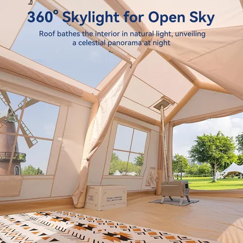 Miniatura 8 de Inflatable Tent for Camping, Waterproof Oxford Large Blow Up Hot Tent with Pump, Easy Setup Inflatable Glamping House Air Tent for Family