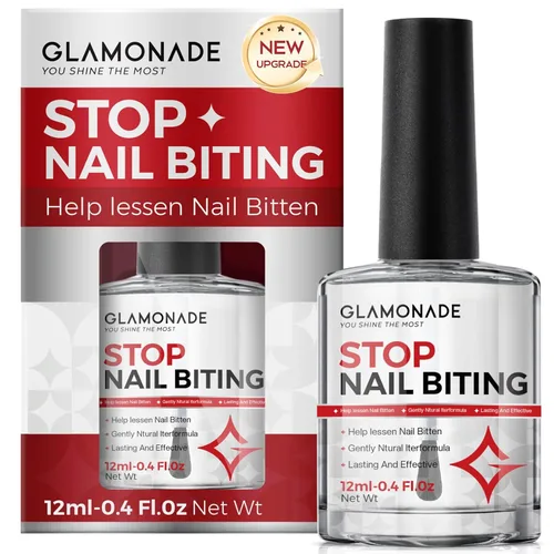 Glamonade Prevención de mordeduras de uñas para niños: 0.4 fl oz de esmalte de uñas extra amargo sin mordeduras, disuasorio de succión de pulgar 48H