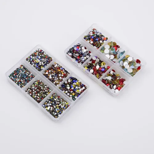 Miniatura 4 de NCB 8000 diamantes de imitación no termofijos, 10 tamaños, diamantes de imitación de cristal con parte trasera plana con pinzas y bolígrafo