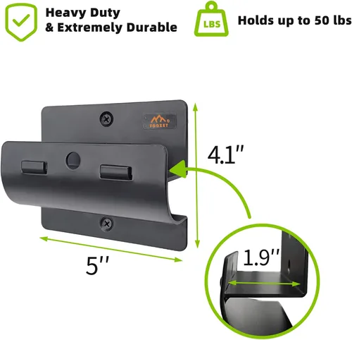 Miniatura 2 de Colgador de escalera para pared de garaje, almacenamiento de escalera resistente para silla plegable, carretilla de montaje en pared, muebles