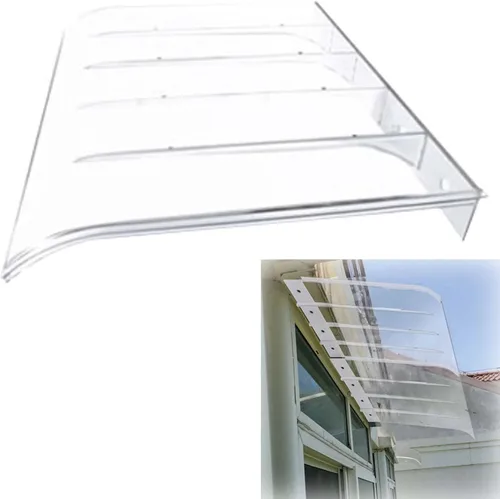 Miniatura 8 de Toldos de exterior para ventana de patio, toldo para puerta, L: 16, 20, 32, 40, 48 pulgadas, toldo para porches, pérgola, techo de garaje, hoja