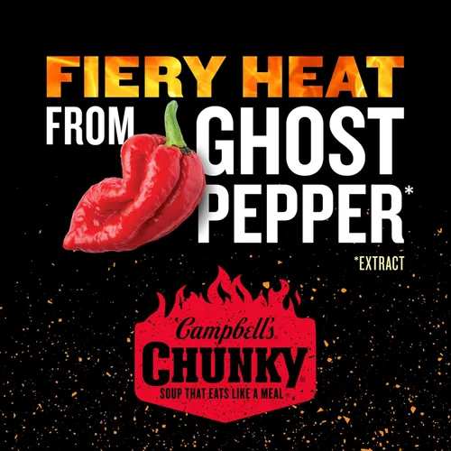 Miniatura 7 de Sopa Campbell's Chunky de fideos de pollo con pimiento fantasma, lata de 18.6 oz (paquete de 12)