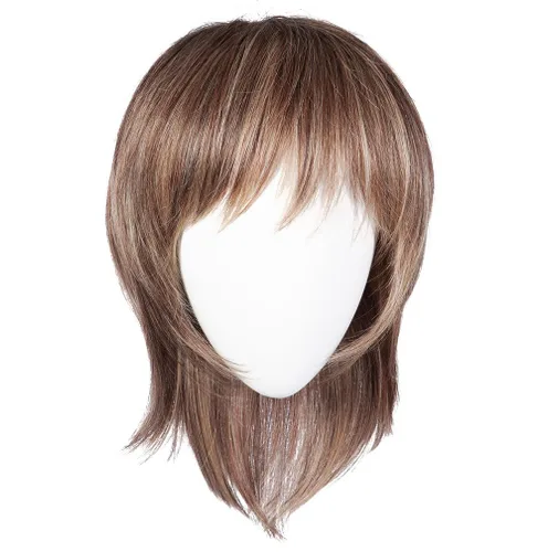 Miniatura 29 de Raquel Welch Hairuwear, peluca de longitud media con capas de volumen sutil y lazo negro, gorra de tamaño medio, RL10/12 castaño iluminado por el sol