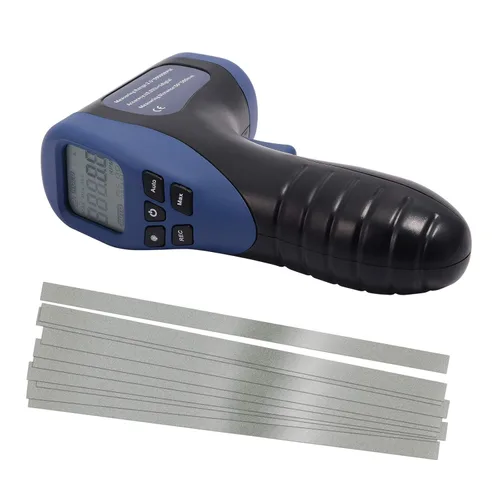 EHDIS Tacómetro digital LCD para fotos sin contacto, medidor de rpm, medidor de velocidad del motor, estilo pistola, incluye 10 cintas reflectantes