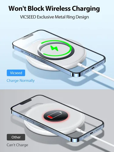Miniatura 9 de VICSEED Soporte de coche MagSafe [potencia súper magnética y clip seguro de ventilación] Soporte magnético de teléfono con núcleo de acero mejorado